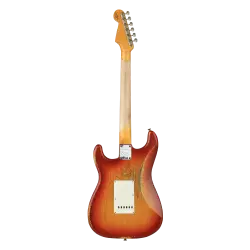 Fender Custom Shop LTD 1962 Stratocaster Heavy Relic Aged Cherry Sunburst Elektro Gitar - 2