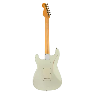 Fender Custom Shop Masterbuilt Greg Fessler 1959 Stratocaster Journeyman Relic Olympic White Elektro Gitar - 2