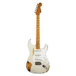 Fender Custom Shop S20 Limited Edition 1956 Stratocaster Heay Relic Ivory over 3 Tone Sunburst Elektro Gitar - 1