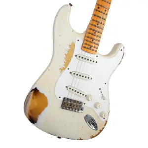 Fender Custom Shop S20 Limited Edition 1956 Stratocaster Heay Relic Ivory over 3 Tone Sunburst Elektro Gitar - 3