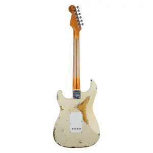 Fender Custom Shop S20 Limited Edition 1956 Stratocaster Heay Relic Ivory over 3 Tone Sunburst Elektro Gitar - 2
