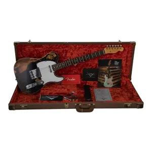 Fender Custom Shop S20 Limited Edition 1959 Telecaster Custom Super Heay Relic Aged Black over 3 Colour Sunburst Elektro Gitar - 5