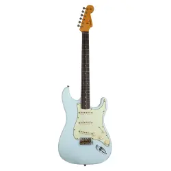 Fender Custom Shop S20 Limited Edition 1960 Stratocaster Journeyman Relic Super Faded Aged Sonic Blue Elektro Gitar - 1