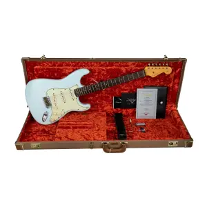 Fender Custom Shop S20 Limited Edition 1960 Stratocaster Journeyman Relic Super Faded Aged Sonic Blue Elektro Gitar - 6