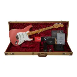 Fender Custom Shop S20 Limited Edition Tomatillo Stratocaster III Relic Super Faded Aged Tahitian Coral Elektro Gitar - 6