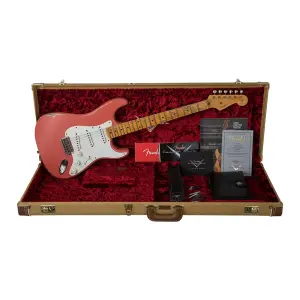 Fender Custom Shop S20 Limited Edition Tomatillo Stratocaster III Relic Super Faded Aged Tahitian Coral Elektro Gitar - 6