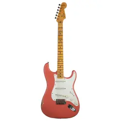 Fender Custom Shop S20 Limited Edition Tomatillo Stratocaster III Relic Super Faded Aged Tahitian Coral Elektro Gitar - 1
