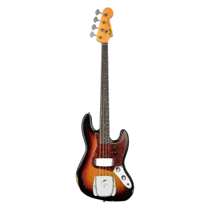 Fender Custom Shop S21 1960 Jazz Bass Relic Gülağacı Klavye 3 Tone Sunburst Bas Gitar - 1