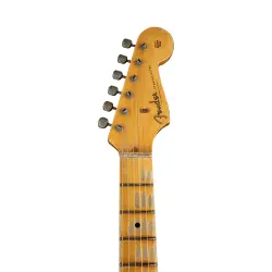 Fender Custom Shop S21 Limited Edition 1957 Stratocaster Relic Akçaağaç Klavye Aged Candy Apple Red Elektro Gitar - 4