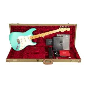 Fender Custom Shop S21 Limited Edition 1957 Stratocaster Relic Akçaağaç Klavye Faded Aged Sea Foam Green Elektro Gitar - 6