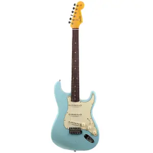 Fender Custom Shop S21 Limited Edition 1964 Stratocaster Journeyman Relic CC Hardware Gülağacı Klavye Aged Daphne Blue Elektro Gitar - 1