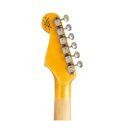 Fender Custom Shop W19 1965 Stratocaster Relic Maple Fingerboard Super Faded Aged Inca Silver Elektro Gitar - 4