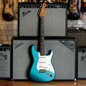 Fender Custom Shop W20 Limited Edition 1964 Stratocaster Journeyman Relic Faded Aged Ocean Turquoise Metallic Elektro Gitar - 6