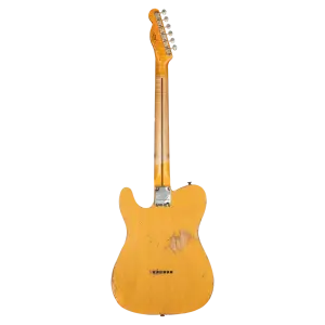Fender Custom Shop W21 Limited Edition 1951 Telecaster Heavy Relic Akçaağaç Klavye Aged Butterscotch Blonde Elektro Gitar - 2