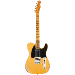 Fender Custom Shop W21 Limited Edition 1951 Telecaster Heavy Relic Akçaağaç Klavye Aged Butterscotch Blonde Elektro Gitar - 1