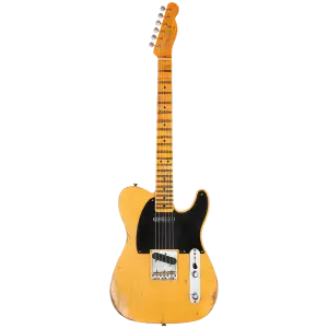 Fender Custom Shop W21 Limited Edition 1951 Telecaster Heavy Relic Akçaağaç Klavye Aged Butterscotch Blonde Elektro Gitar - 1