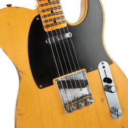 Fender Custom Shop W21 Limited Edition 1951 Telecaster Heavy Relic Akçaağaç Klavye Aged Butterscotch Blonde Elektro Gitar - 3