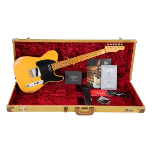 Fender Custom Shop W21 Limited Edition 1951 Telecaster Heavy Relic Akçaağaç Klavye Aged Butterscotch Blonde Elektro Gitar - 6