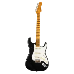 Fender Custom Shop W21 Limited Edition 1957 Stratocaster Journeyman Relic Akçaağaç Klavye Aged Black Elektro Gitar - 1