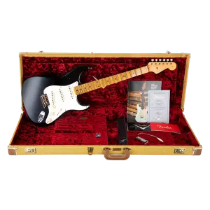 Fender Custom Shop W21 Limited Edition 1957 Stratocaster Journeyman Relic Akçaağaç Klavye Aged Black Elektro Gitar - 6
