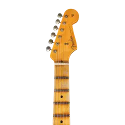 Fender Custom Shop W21 Limited Edition 1957 Stratocaster Journeyman Relic Akçaağaç Klavye Aged Black Elektro Gitar - 4