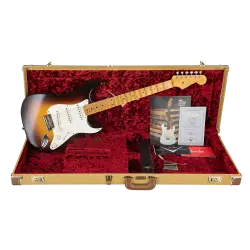 Fender Custom Shop W21 Limited Edition 1957 Stratocaster Journeyman Relic Akçaağaç Klavye Wide Fade Chocolate 2 Tone Sunburst Elektro Gitar - 6