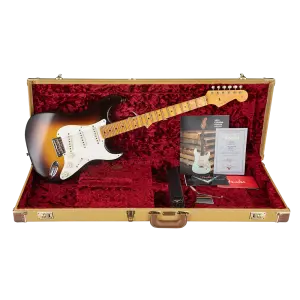 Fender Custom Shop W21 Limited Edition 1957 Stratocaster Journeyman Relic Akçaağaç Klavye Wide Fade Chocolate 2 Tone Sunburst Elektro Gitar - 6