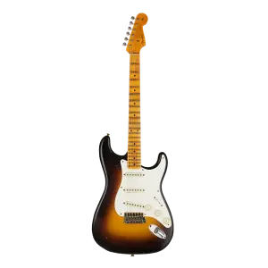 Fender Custom Shop W21 Limited Edition 1957 Stratocaster Journeyman Relic Akçaağaç Klavye Wide Fade Chocolate 2 Tone Sunburst Elektro Gitar - 1