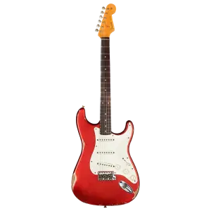 Fender Custom Shop W21 Limited Edition 1959 Stratocaster Relic Gülağacı Klavye Faded Aged Candy Apple Red Elektro Gitar - 1