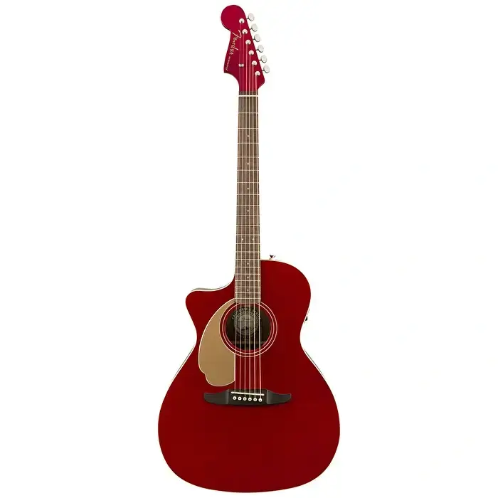 Fender Newporter Player Left Handed Candy Apple Red Solak Elektro Akustik Gitar - 1