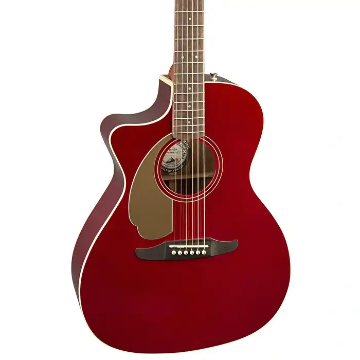 Fender Newporter Player Left Handed Candy Apple Red Solak Elektro Akustik Gitar - 3