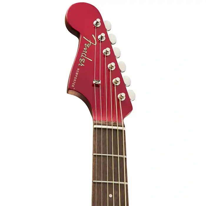 Fender Newporter Player Left Handed Candy Apple Red Solak Elektro Akustik Gitar - 4