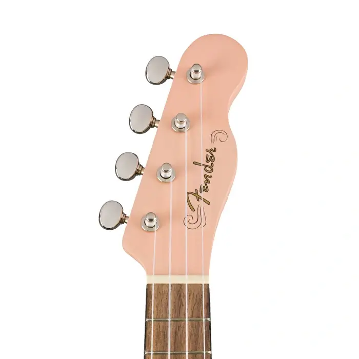 Fender Venice Soprano Ceviz Klavye Shell Pink Ukulele - 4
