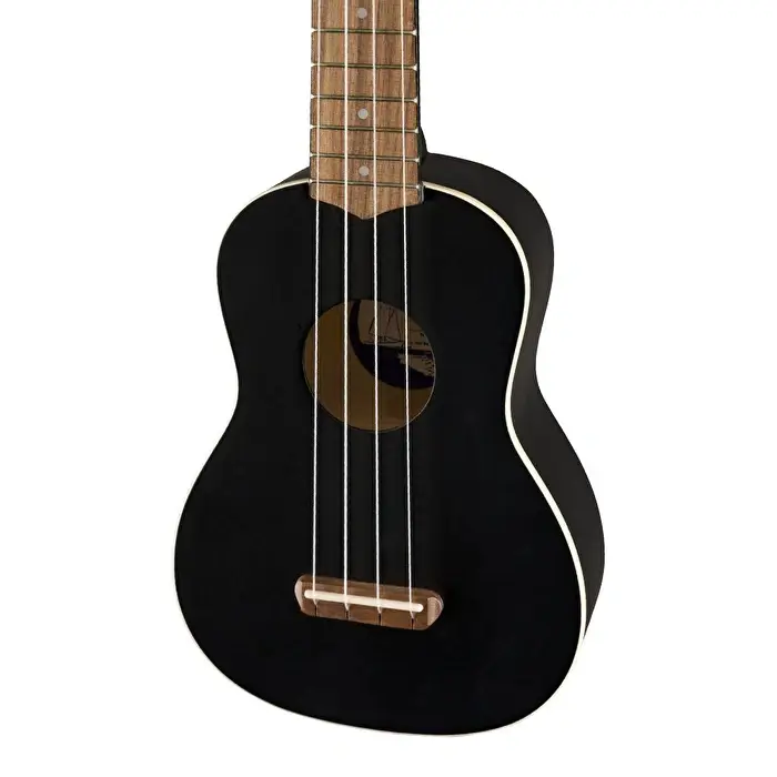Fender Venice Soprano Ceviz Klavye Siyah Ukulele - 3