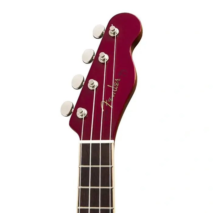 Fender Zuma Classic Ceviz Klavye Candy Apple Red Ukulele - 4