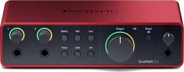 Focusrite Scarlett 2i2 4th Gen USB Audio Interface - 1