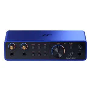 Focusrite Scarlett 2i2 USB-C Ses Kartı (4. Nesil, 25. Yıl Özel Seri – ISA Blue) - 2