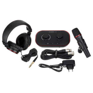 Focusrite Vocaster One Studio USB-C Podcasting Audio Interface Bundle - 4