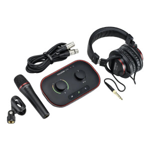 Focusrite Vocaster One Studio USB-C Podcasting Audio Interface Bundle - Focusrite