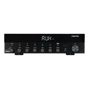 Fonestar AS-6060 Hi-Fi Stereo Amplifikatör (Bluetooth, USB, FM Radyo, Dijital Ses Girişi, Mikrofon Girişleri) - Fonestar