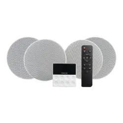 Fonestar KS-WALL-4 4’lü Duvar Tipi Ses Kiti (Bluetooth/USB/FM, 25+25W RMS, 6 inç Tavan Hoparlörlü) - Fonestar