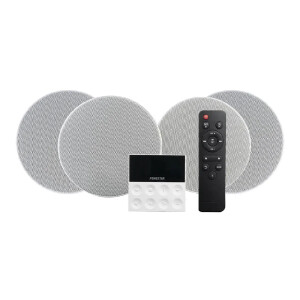 Fonestar KS-WALL-4 4’lü Duvar Tipi Ses Kiti (Bluetooth/USB/FM, 25+25W RMS, 6″ Tavan Hoparlörlü) - Fonestar
