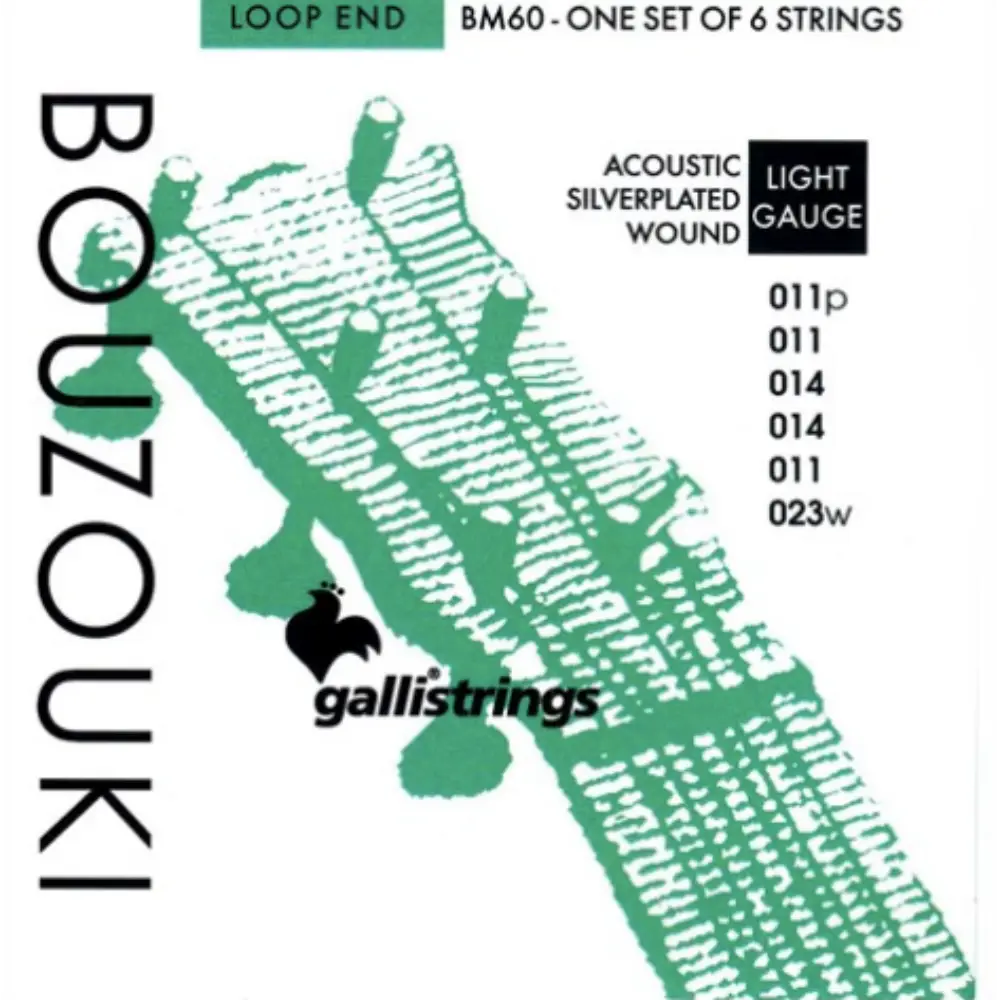 Galli BM60 Buzuki Teli 6 Telli Gümüş - Galli