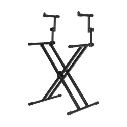 Gator Frameworks Black Çift Katlı X Tarzı Klavye Standı - GFW-KEY-5100X - Gator Frameworks