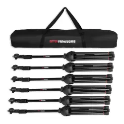 Gator Frameworks GFW-MIC-6PACKBG Taşıma Çantalı 6’lı Boom Mikrofon Standı Seti - 1