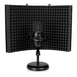 Gator Frameworks GFW-MICISO1216 12×16 inç Masaüstü Mikrofon İzolasyon Kalkanı (Yuvarlak Tabanlı) - 2