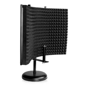 Gator Frameworks GFW-MICISO1216 12×16 inç Masaüstü Mikrofon İzolasyon Kalkanı (Yuvarlak Tabanlı) - 3