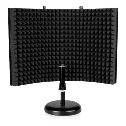 Gator Frameworks GFW-MICISO1216 12×16 inç Masaüstü Mikrofon İzolasyon Kalkanı (Yuvarlak Tabanlı) - 4