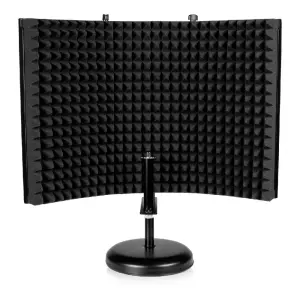 Gator Frameworks GFW-MICISO1216 12×16 inç Masaüstü Mikrofon İzolasyon Kalkanı (Yuvarlak Tabanlı) - 4