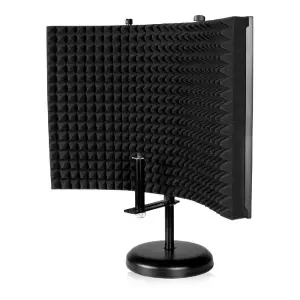 Gator Frameworks GFW-MICISO1216 12×16 inç Masaüstü Mikrofon İzolasyon Kalkanı (Yuvarlak Tabanlı) - 5